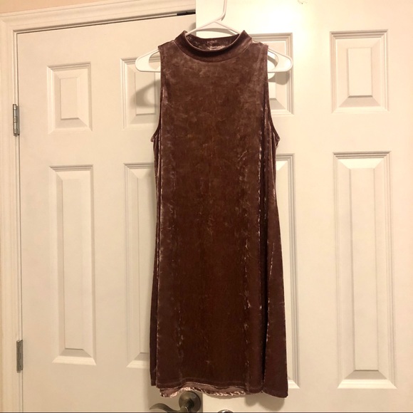 light pink velvet dress